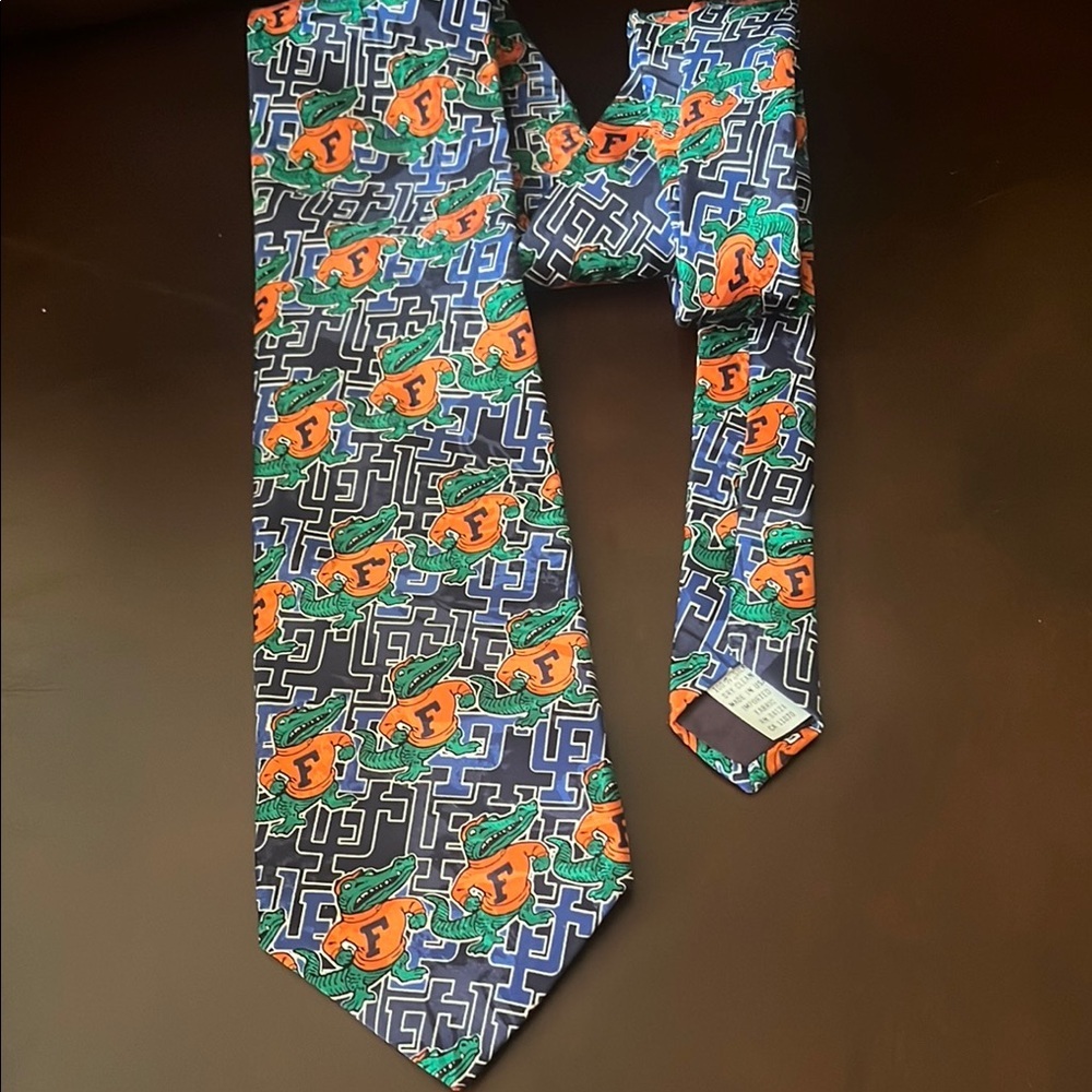 Vibrant Blue and Orange Comic Art Necktie